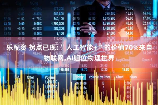 乐配资 拐点已现:＂人工智能+＂的价值70%来自物联网,AI归位物理世界